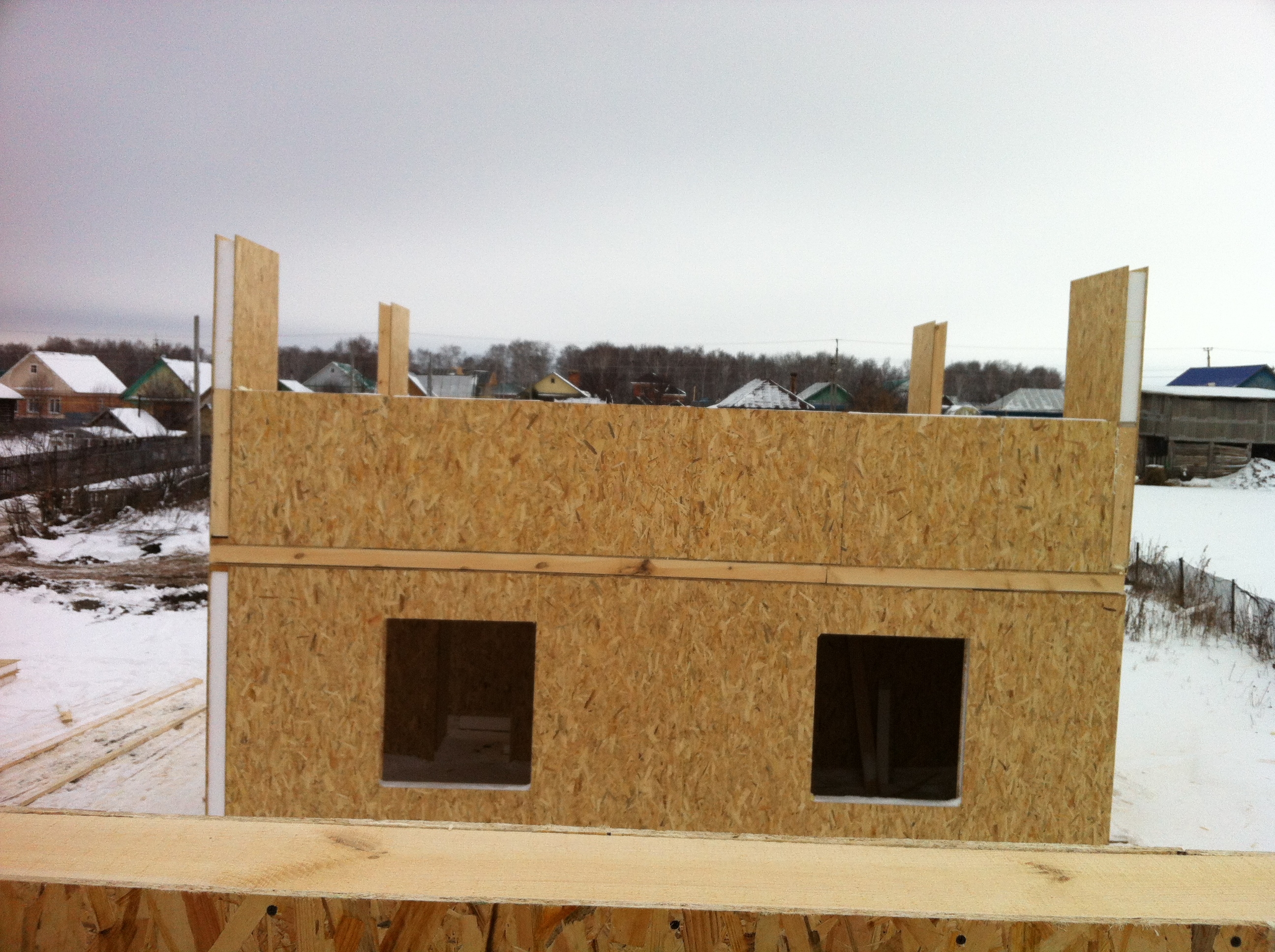 Строительство дома из сип панелей в ноябре